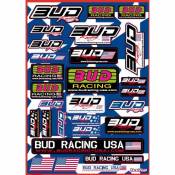 Planche d’autocollants Bud Racing Bud/USA