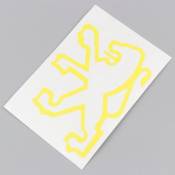 Sticker "lion" de garde boue avant Peugeot 103 jaune lumineux