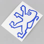 Sticker "lion" de garde boue avant Peugeot 103 bleu brillant
