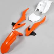 Kit carénages KTM SX 65 (depuis 2016) Polisport orange et blanc