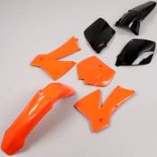 Kit carénages KTM SX 125, 200, 400 (2001 - 2002) UFO orange et noir