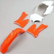 Kit carénages KTM SX 85 (2006 - 2012) UFO orange et blanc