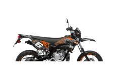 Kit déco Stage6 Yamaha DT50 / MBK X-Limit orange - noir