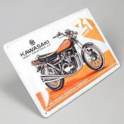 Plaque émaillée Kawasaki Motorcycle 20x30cm