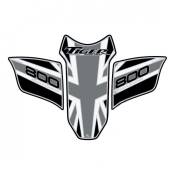 Protection de réservoir Motografix noir/gris Triumph Tiger 800 3 piè