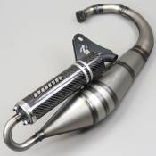 Pot d'échappement Voca Sabotage V2 cartouche carbone Minarelli vertical MBK Booster, Yamaha Bw's... 50 2T
