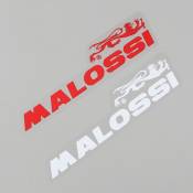 Stickers Malossi 88x22 mm blanc et rouge
