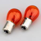 Ampoules de clignotant BAU15S 12V 21W Lampa oranges (lot de 2)