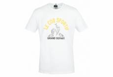 T shirt manches courtes le coq sportif tour de france fanwear n 1 new optical blanc