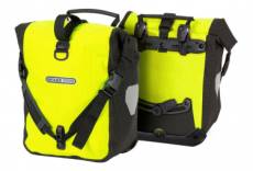 Paire de sacoches de porte bagages ortlieb sport roller high visibility 25l jaune fluo noir reflechissant