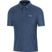 Gore® Wear Signature Short Sleeve Polo Shirt Bleu S Homme