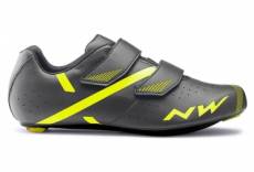 Chaussures route northwave jet 2 anthracite jaune fluo