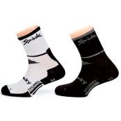 Spiuk X Long Socks 2 Pairs Blanc,Noir EU 36-39 Homme